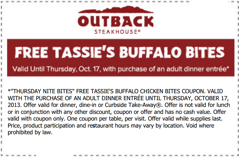 Outback Coupons Printable