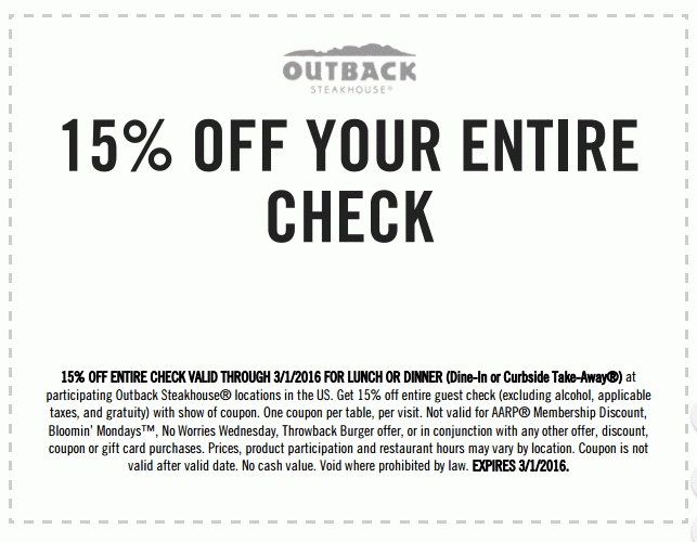 Outback Coupons Printable Printable Word Searches