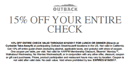 Outback Steakhouse Coupons 50 Off 2021 Promo Codes