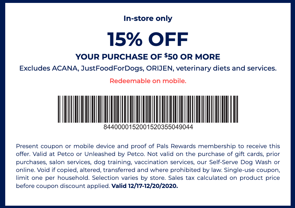 Petco Printable Grooming Coupon