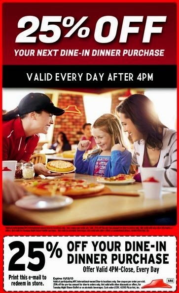 Pizza Hut Printable Coupons August 2015