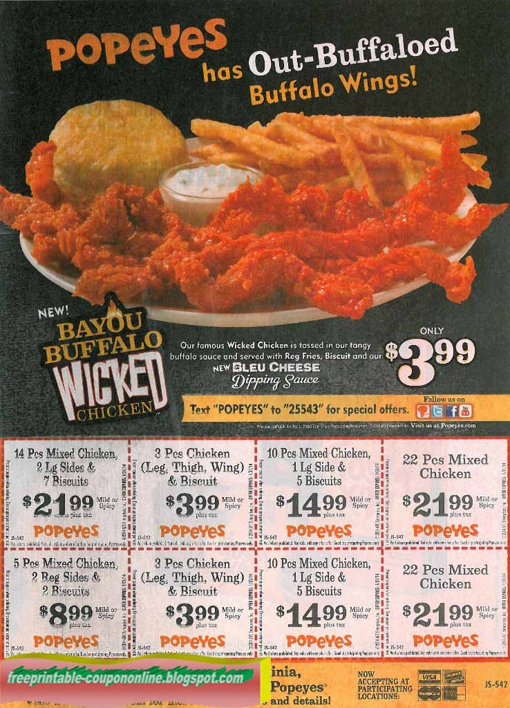 Popeyes Coupons 2025 Printable Pdf Free William S Smith