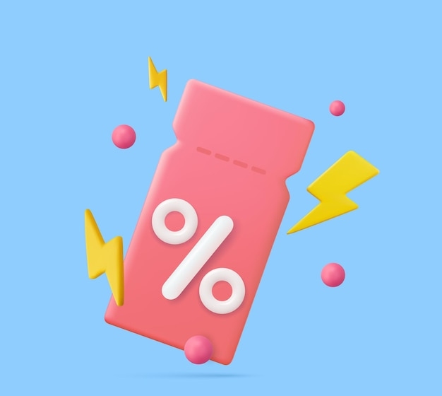 Premium Vector 3d Flash Sale With Coupon