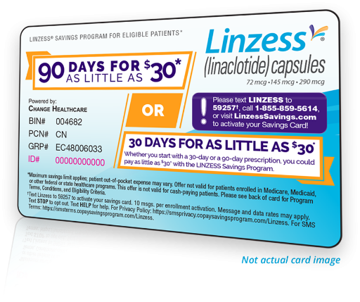 Prescription Savings For LINZESS linaclotide For HCPs