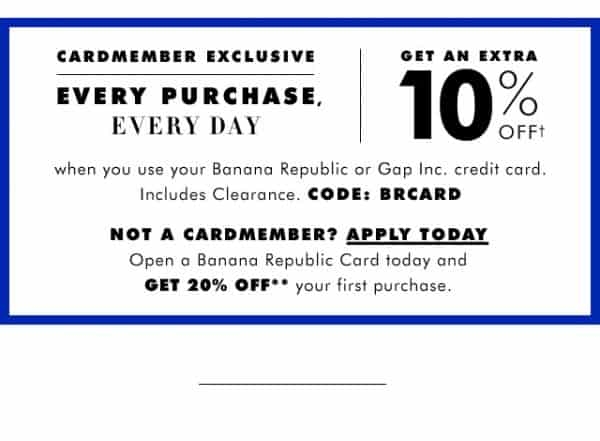 Printable Banana Republic Outlet Coupon January 2023