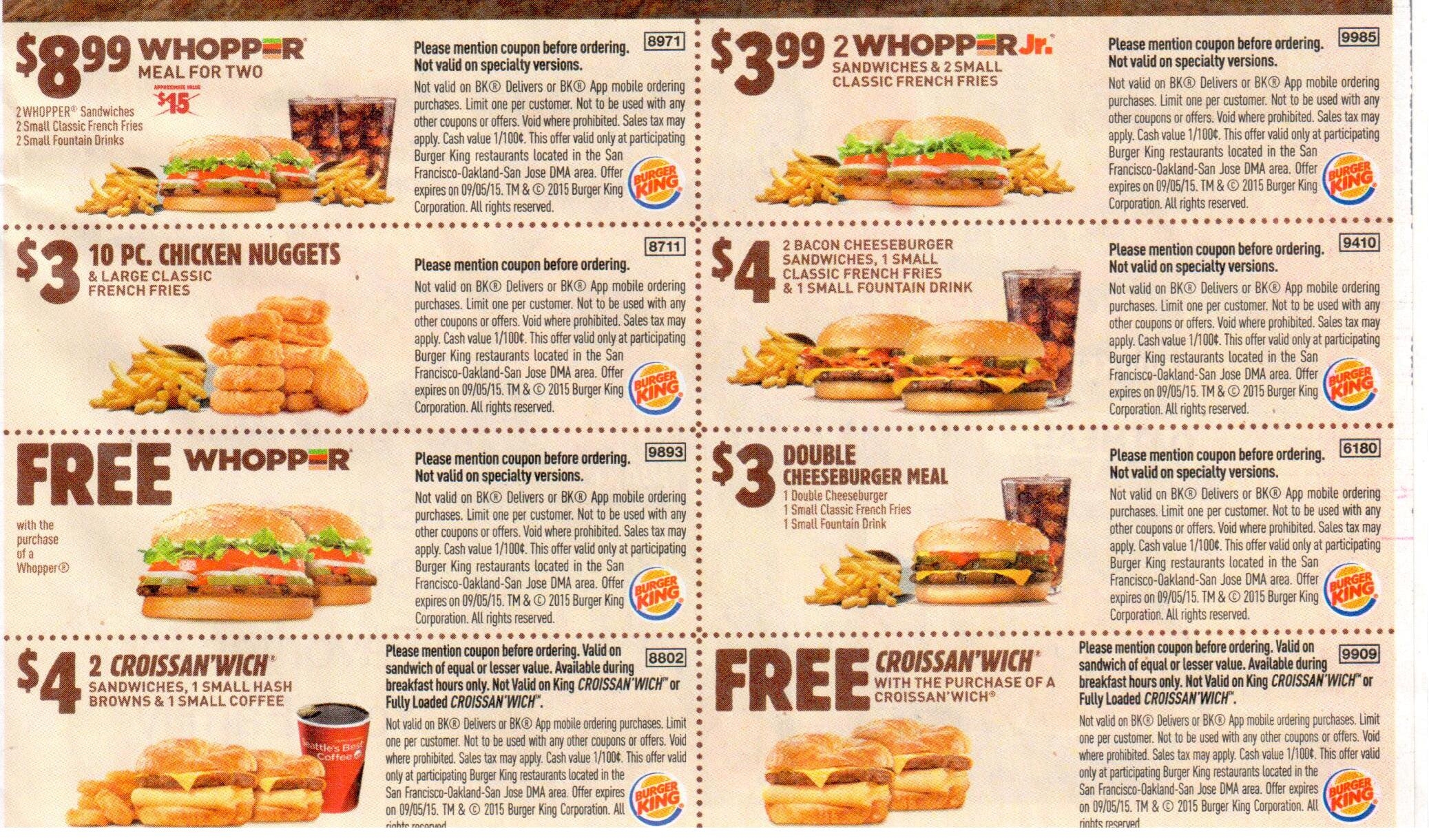 Printable Burger King Coupons May 2025 Free John S Rayment