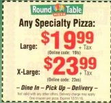 Printable Coupon Round Table