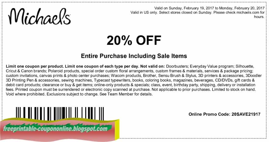 Printable Coupons 2018 Michaels Coupons