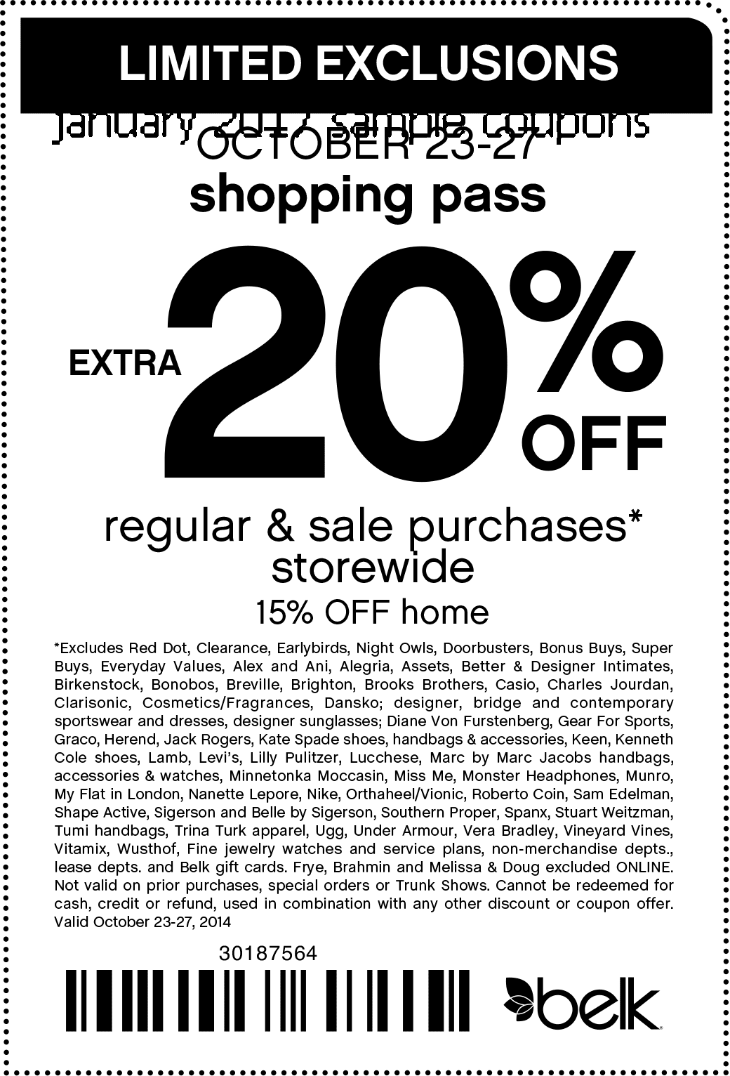 Printable Coupons 2019 Belk Coupons