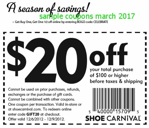 Printable Coupons 2019 Shoe Carnival Coupons