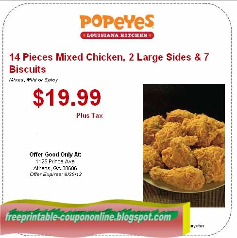 Printable Coupons 2020 Popeyes Chicken Coupons