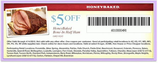 Printable Coupons Honey Baked Ham Printable Coupons