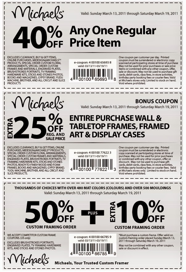 Printable Coupons Michaels Coupons