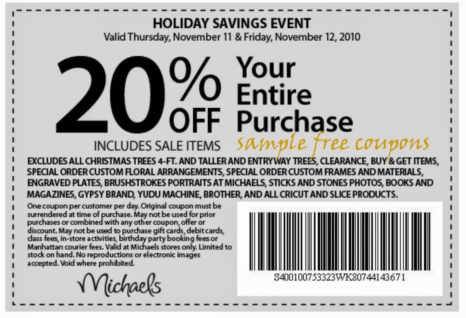 Printable Coupons Michaels Coupons