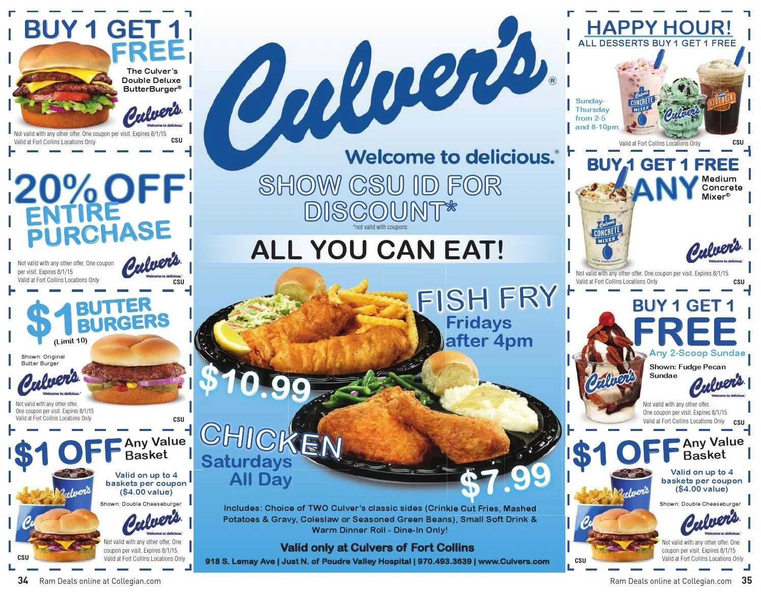 Printable Culvers Coupons February