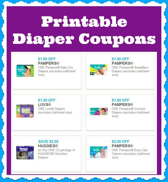 Printable Diaper Coupons Pampers Huggies Luvs Worksheets Library