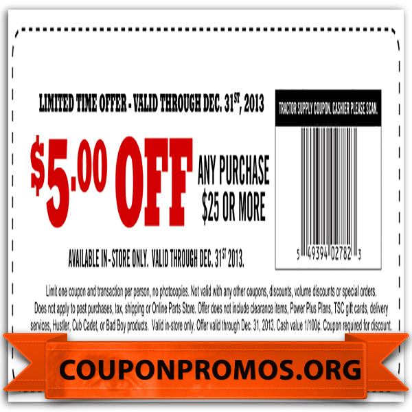 Printable In Store Tractor Supply Coupons Calendar Printables