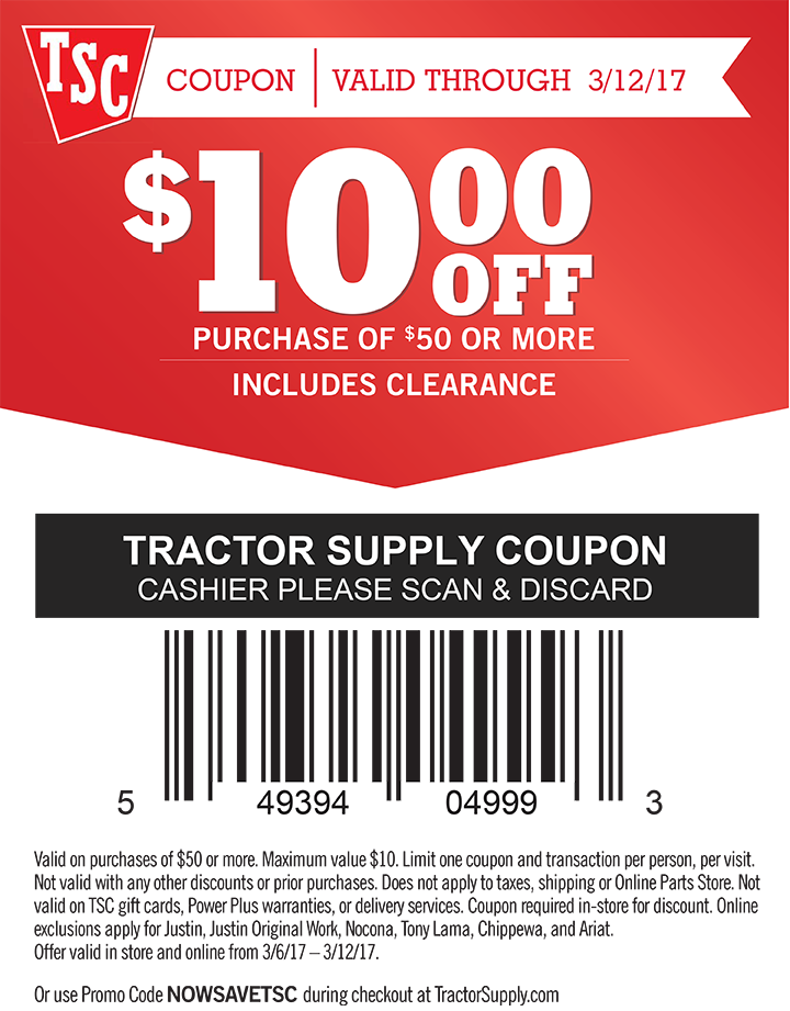 Printable In Store Tractor Supply Coupons Printable Word Searches