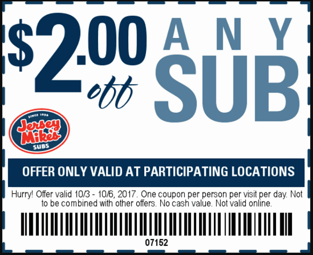 Printable Jersey Mike 39 s Coupons