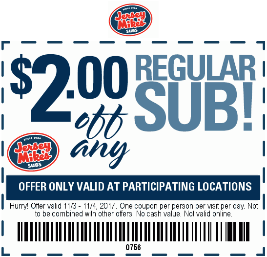 Printable Jersey Mike 39 s Coupons