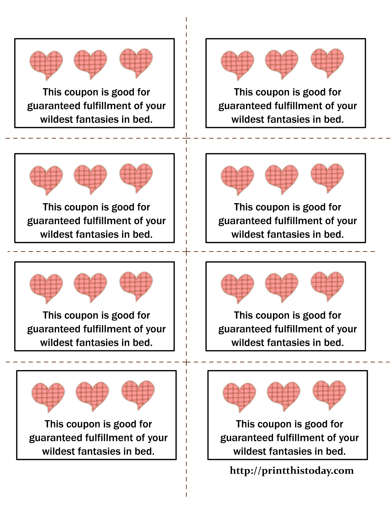 Printable Love Coupons Printable Love Coupons