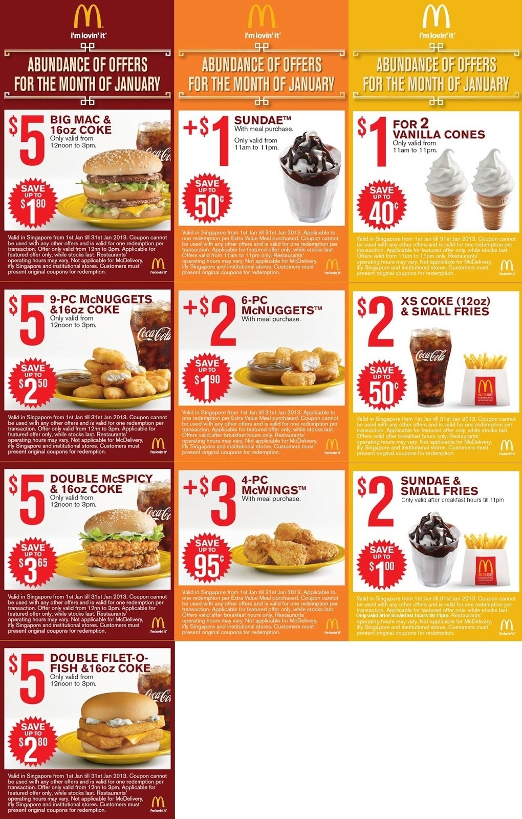 Printable Mcdonalds Coupons
