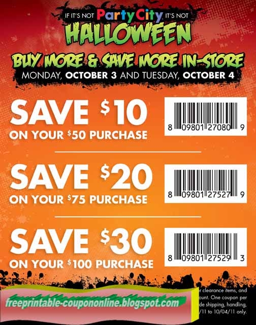 Printable Party City Coupons