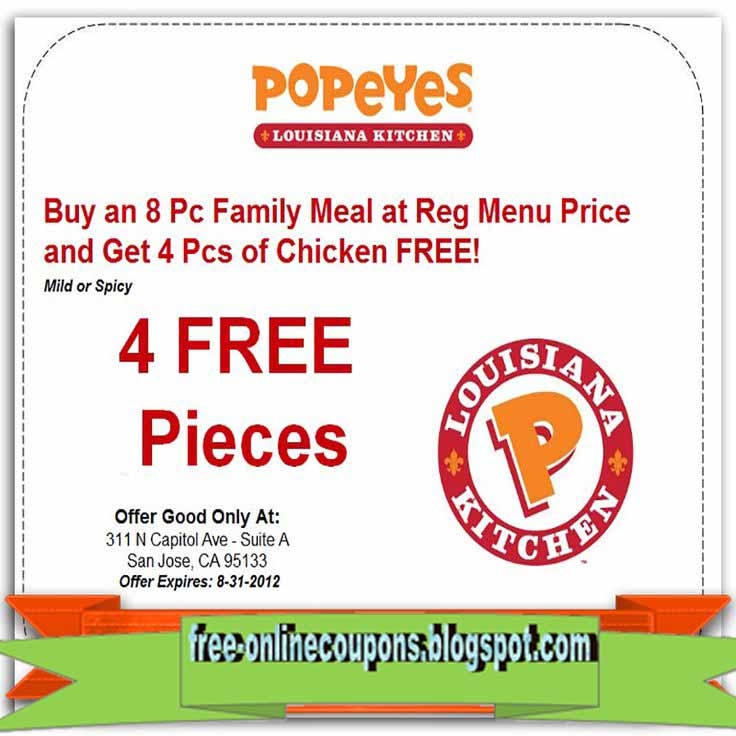Printable Popeyes Coupons 2025 Printable Charlotte H Bishop