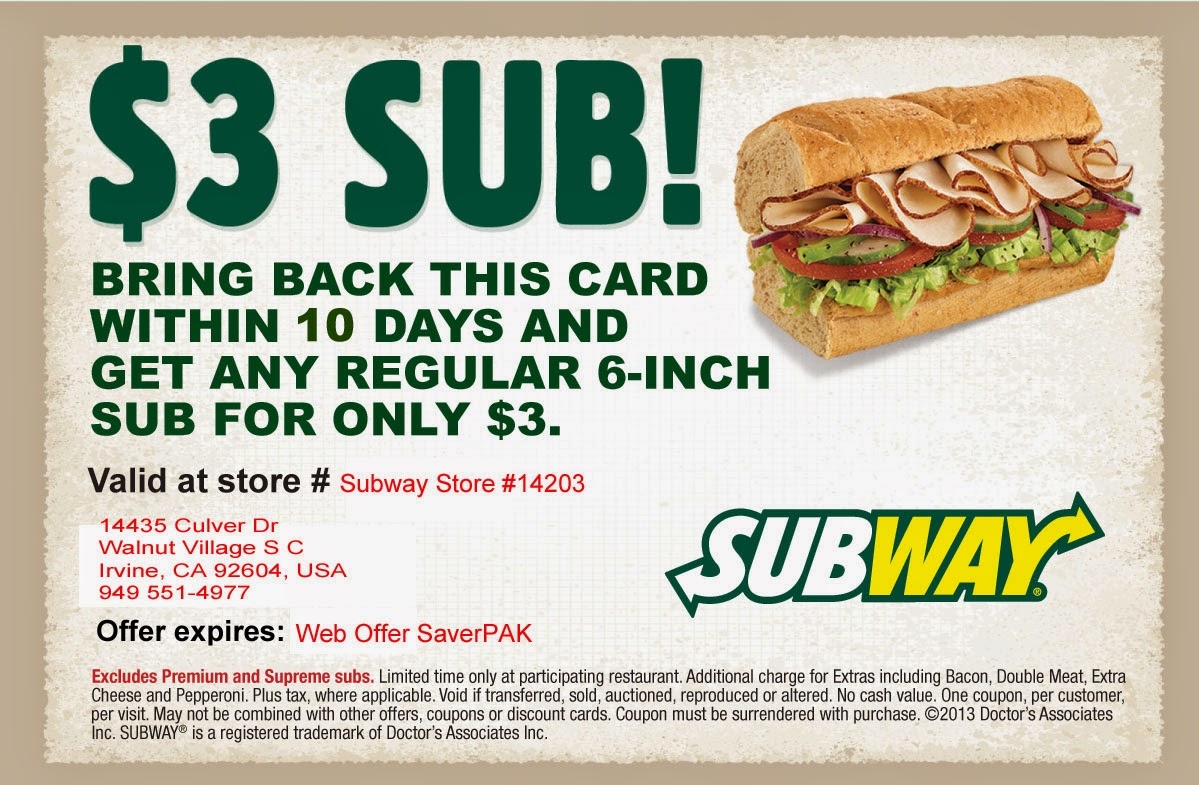 Printable Subway Coupons 2025 Layla Negin