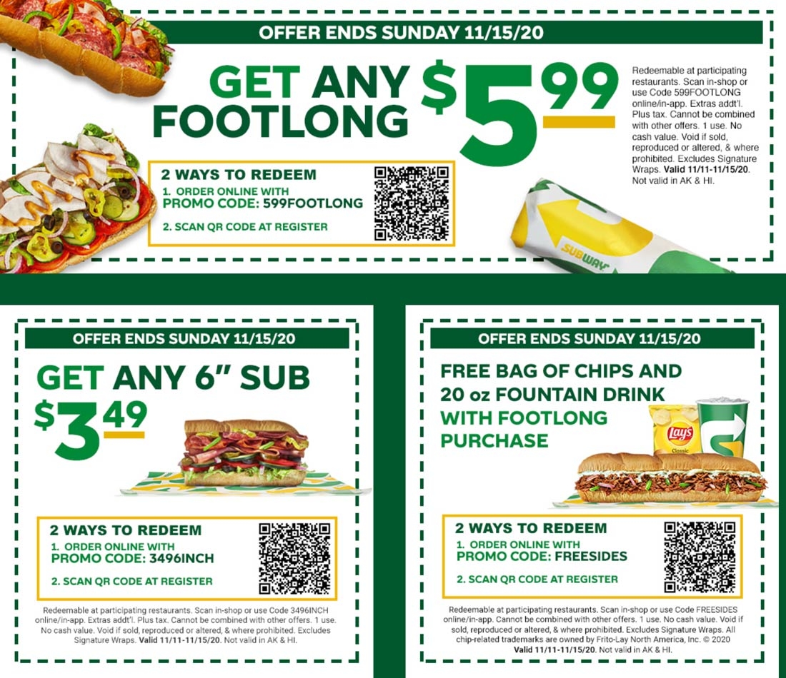 Printable Subway Coupons July 2024 Miran Tammara