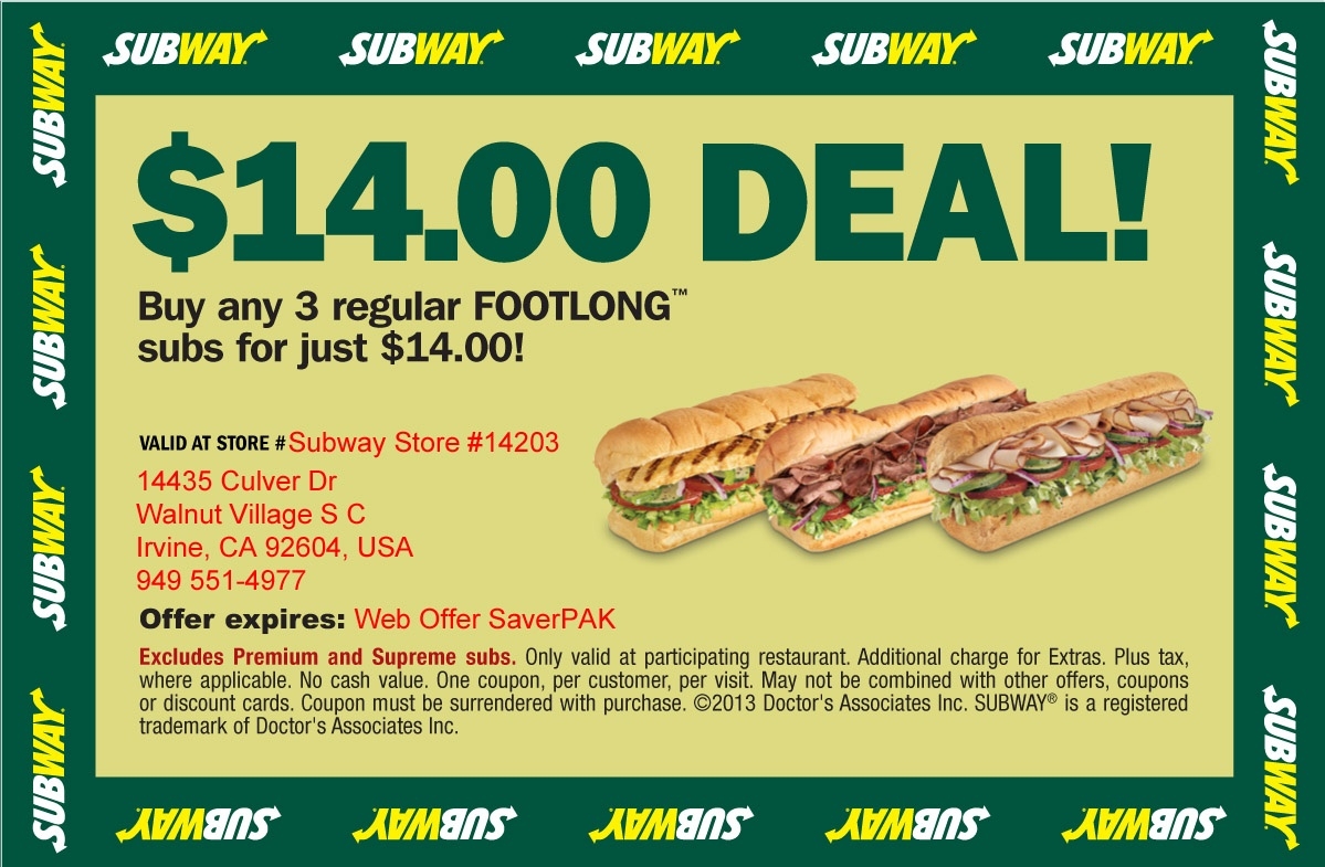 Printable Subway Coupons October 2025 Mille M Holst