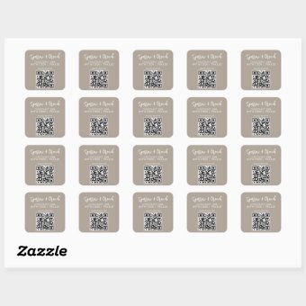 QR Code Discount Coupon Scannable Square Sticker Zazzle