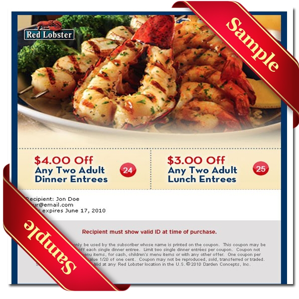 Red Lobster Printable Coupons