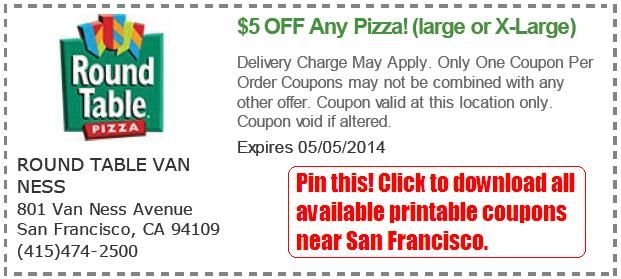 Round Table Pizza Coupon Wild Country Fine Arts
