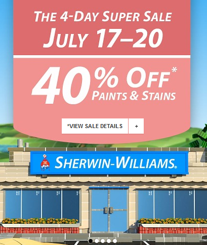 Sherwin Williams 40 Off Paints Stains 10 Off Coupon Southern 