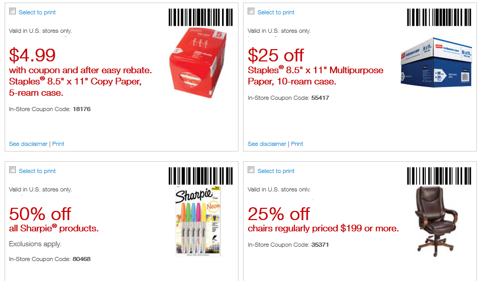 Staples Printable Coupons September 2015 Printable Coupons 2015