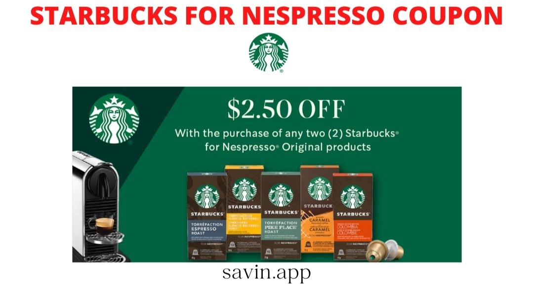 Starbucks Coupon Canada Hot Deals For Canadians Savin 