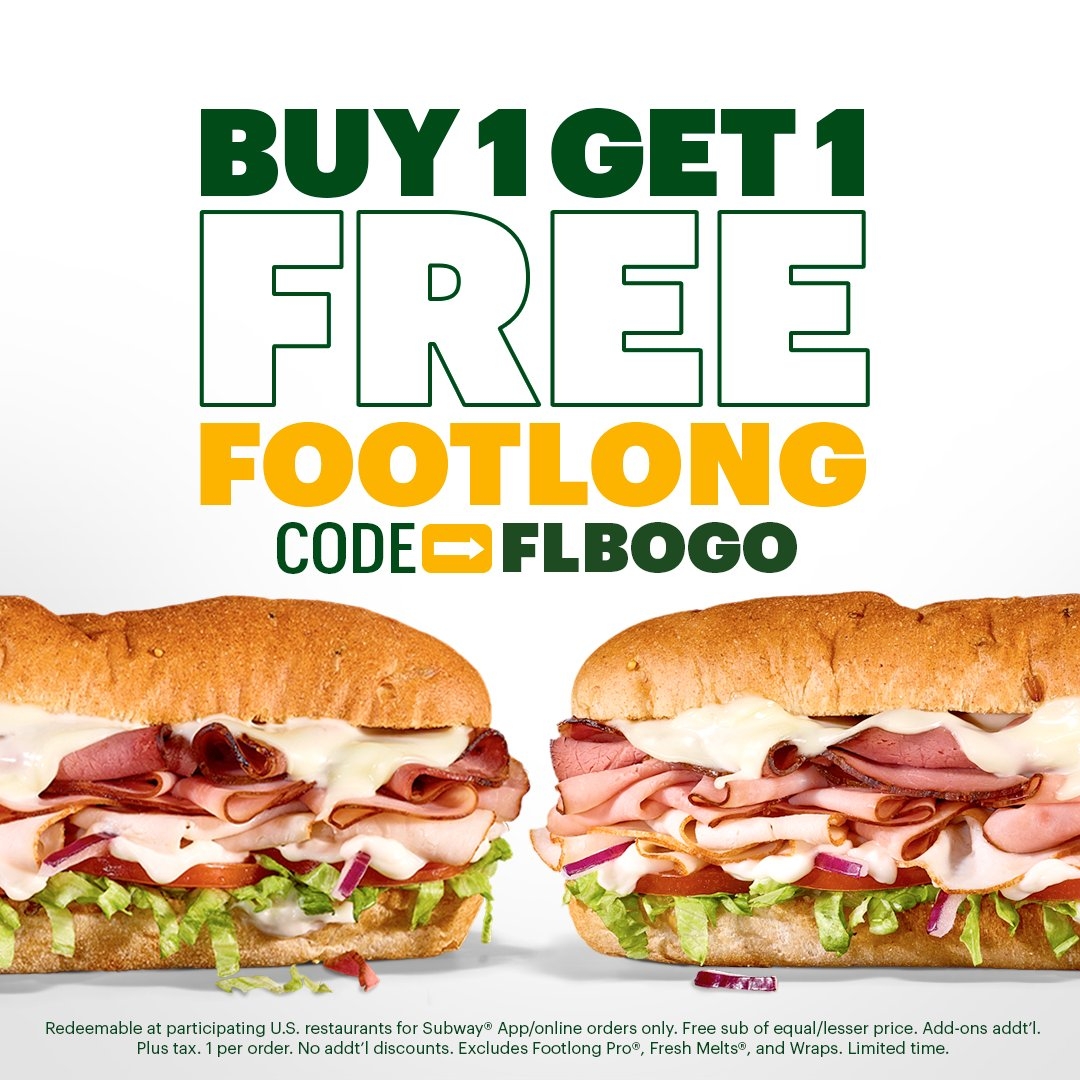 Subway Bogo Free Printable Coupons 2025 Aase V Koch