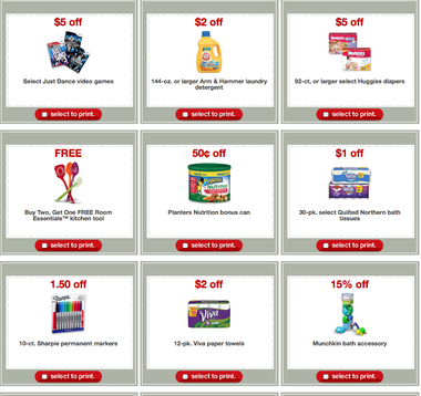 TARGET 50 New Target Printable Coupons For Clothing Food More 