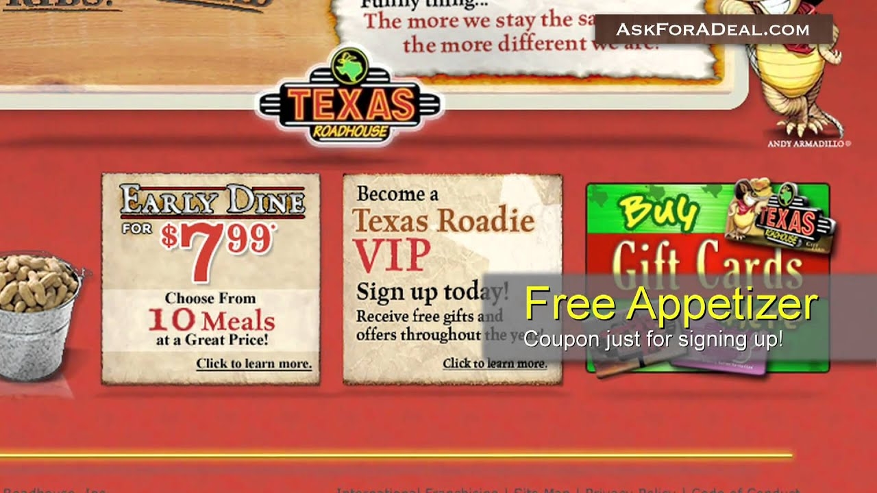 Texas Roadhouse Coupons 2024 Printable Dodie Freddie