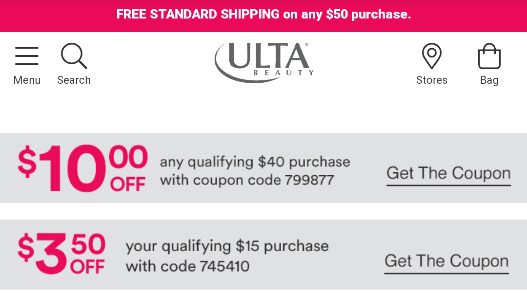 Ulta 10 Off 40 Code excludes Prestige Brands And Beauty Deals 