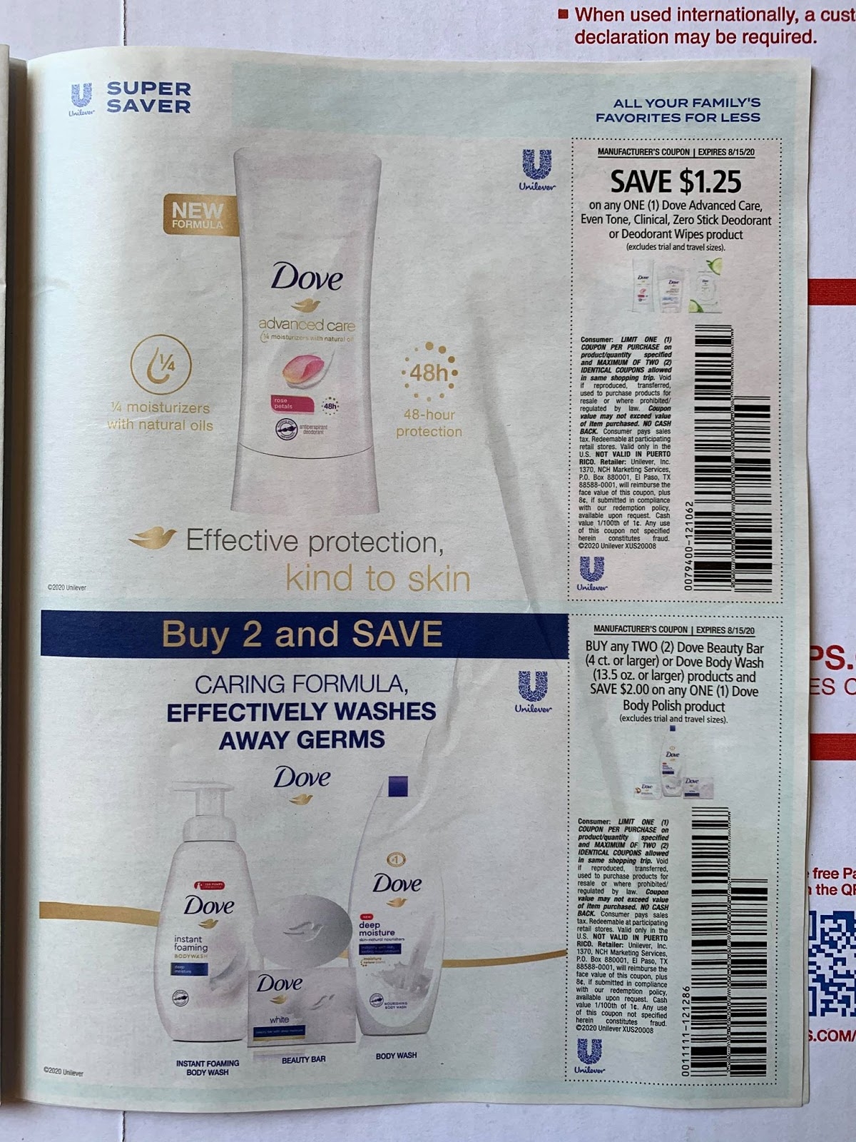 Unilever Printable Coupons
