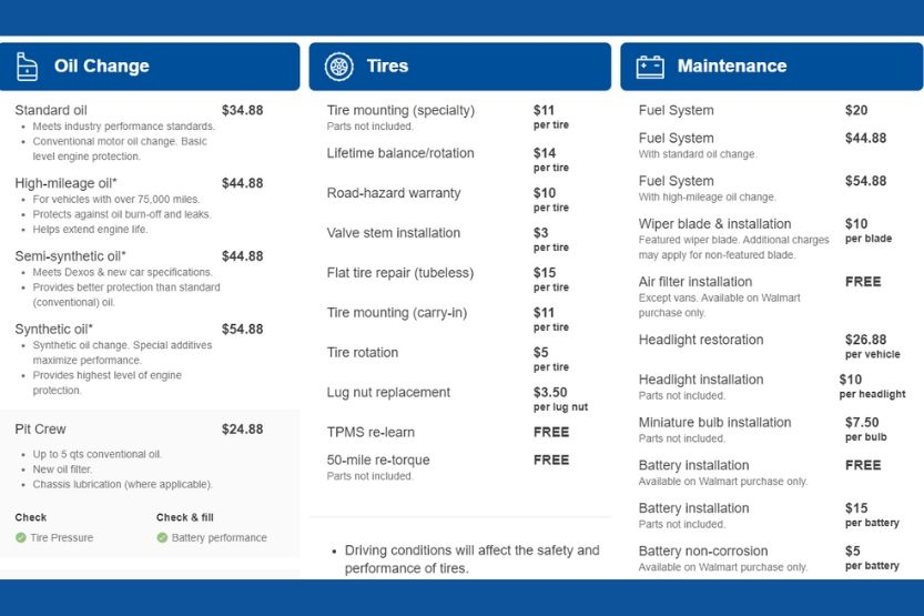 Walmart Oil Change Coupons Full List And Guide Road Sumo