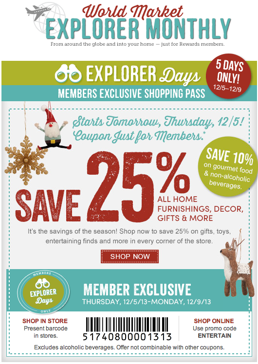 World Market Printable Coupon