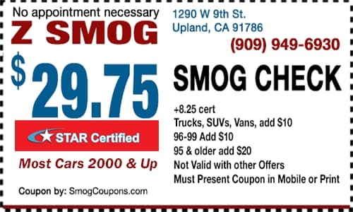 Z Smog Check 29 75 Discount Smog Check Coupons Upland CA
